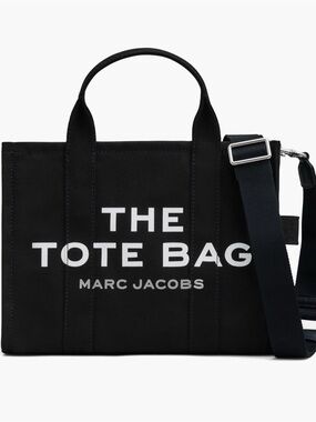 Marc Jacobs Black 'The Tote Bag' Canvas Messenger